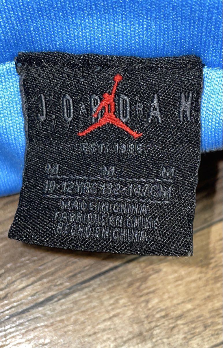 Jordan Boys Youth Baseball Jersey Blue Black Jumpman 23 Button Up Sz M