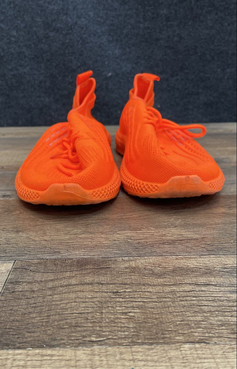 Taxi Orange Knit 4D Style Lifestyle Running Sneakers Men's Size 10