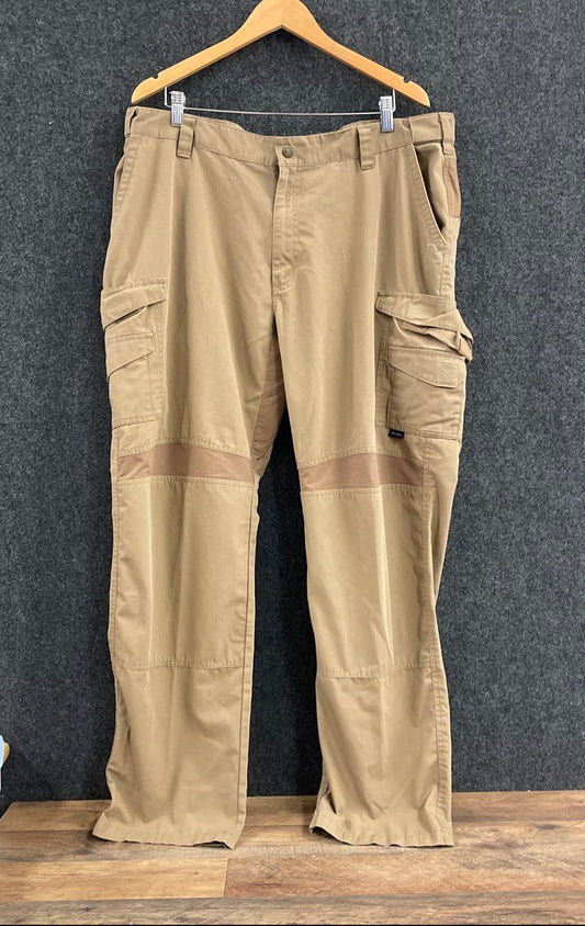 TRU-SPEC Men's Khaki Tactical Cargo Pants Ripstop Multi-Pocket Size 42x34