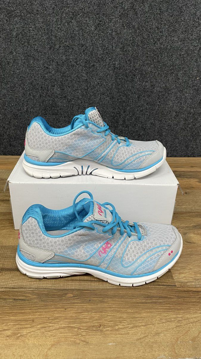 Ryka Dynamic Grey Blue Pink Women's Athletic Running Sneakers Size 7