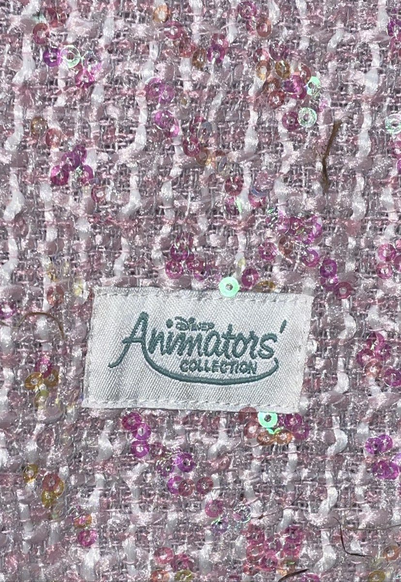 Disney Animators' Collection Girls Pink Tweed Sequin Sparkle Coat Sz M 7/8