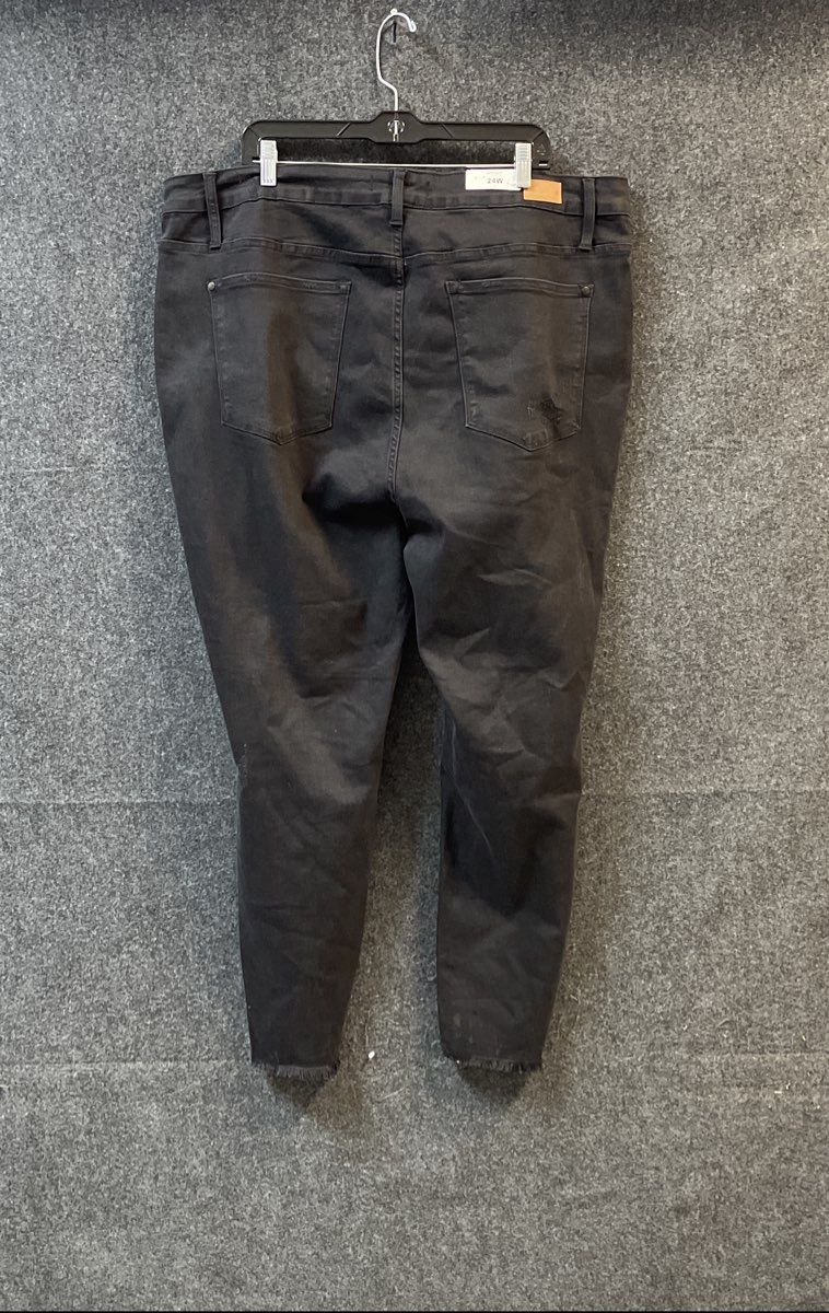 Judy Blue Women's Black Skinny Fit Distressed High Waist Jeans Sz 24W NWT
