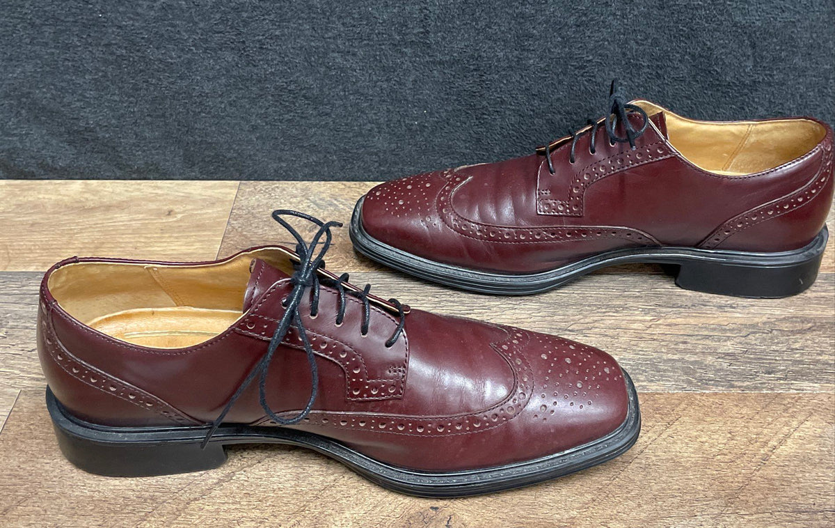 Rockport DresSports Burgundy Leather Wingtip Brogue Oxford Shoes Size 9M