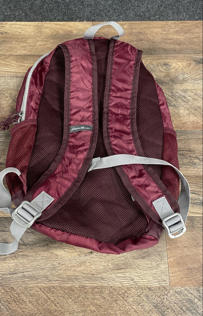 Eddie Bauer Stowaway 20L Packable Backpack Burgundy Travel Daypack
