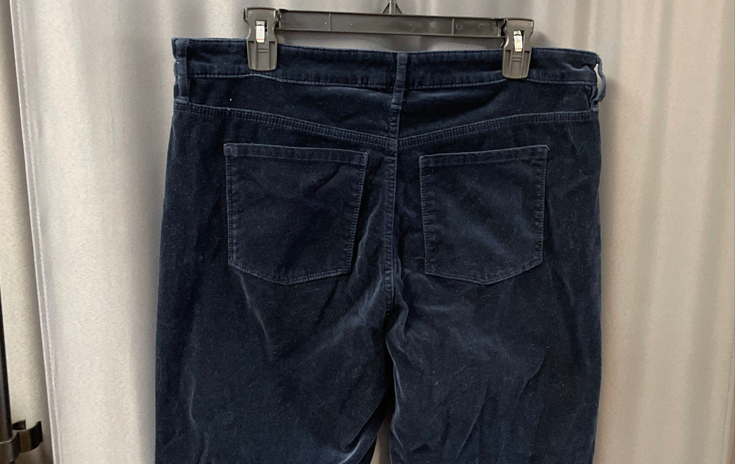 Well Worn Women's Navy Blue Velvety Stretch Cotton 5-Pocket Pants Sz 14/34