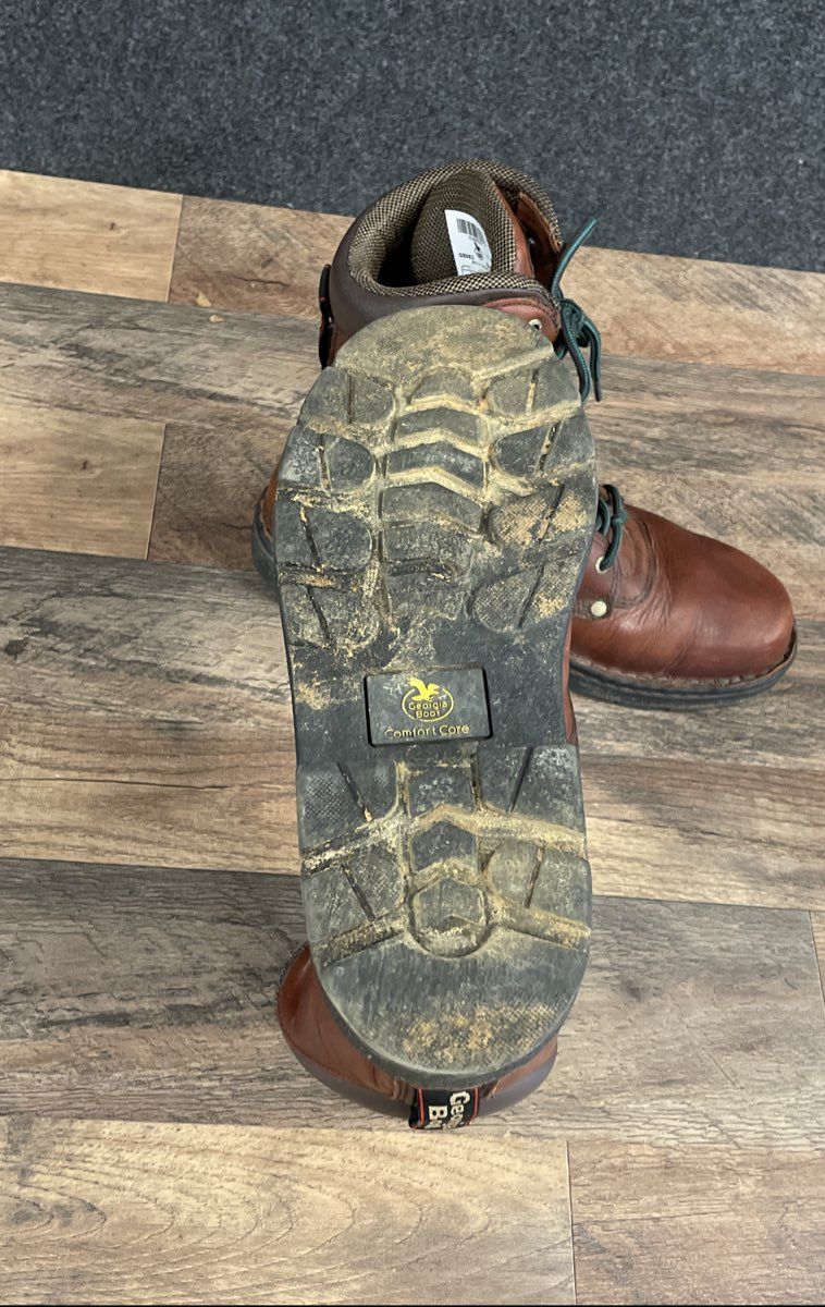 Georgia Boot Eagle Light G8083 Brown Leather 8" Work Boots Men's Size 10 W