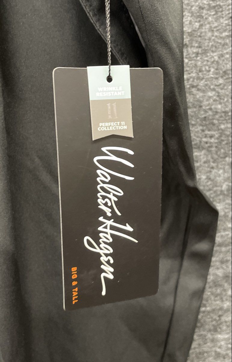 Walter Hagen Men's Black Perfect 11 Golf Dress Pants Big & Tall NWT Sz 46x30