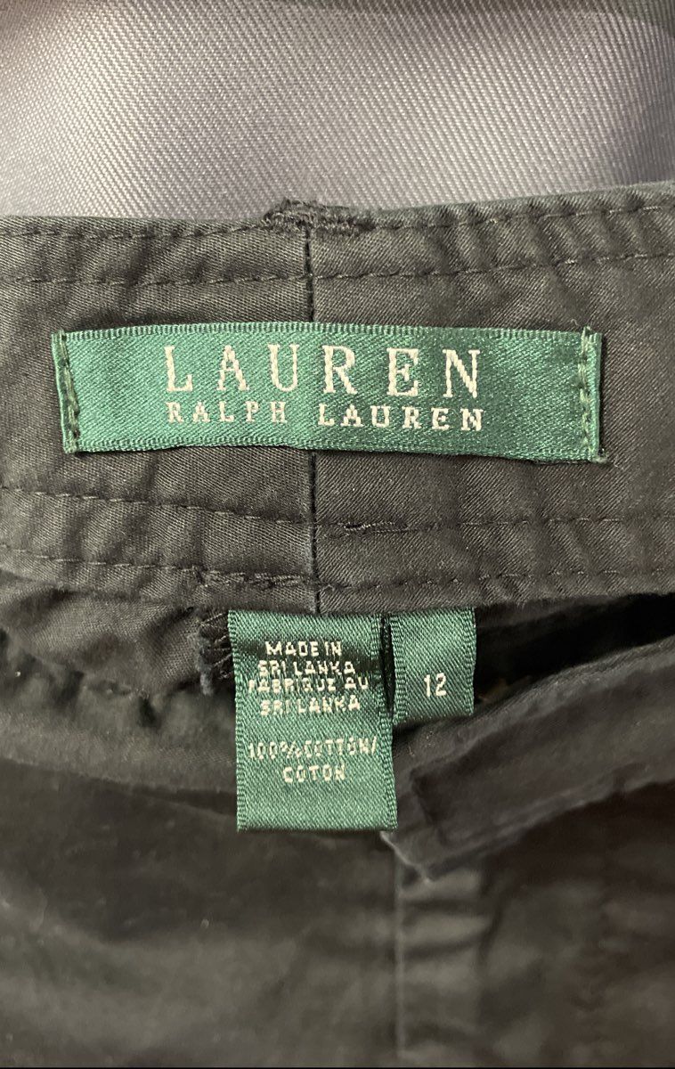 Lauren Ralph Lauren Women's Black Chino Slacks 100% Cotton Pants Size 12