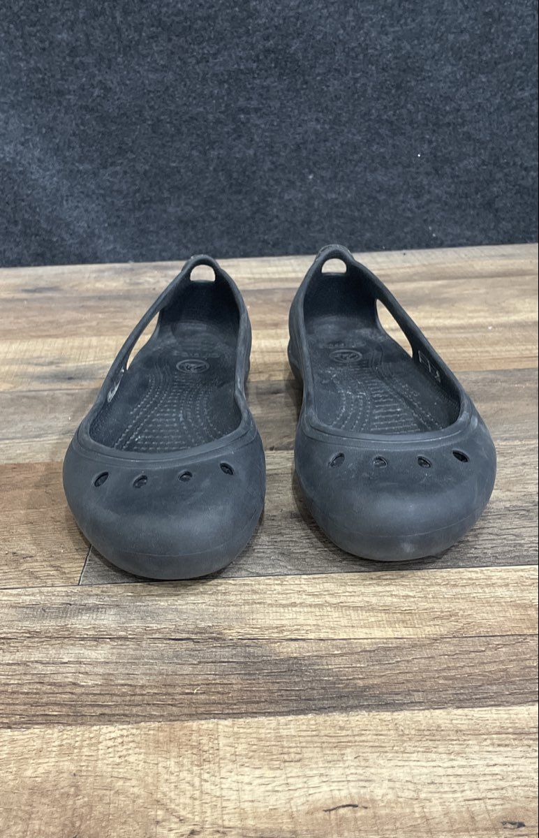 Crocs Kadee Work Flat Black Slip Resistant Comfort Shoes Women's Size 8