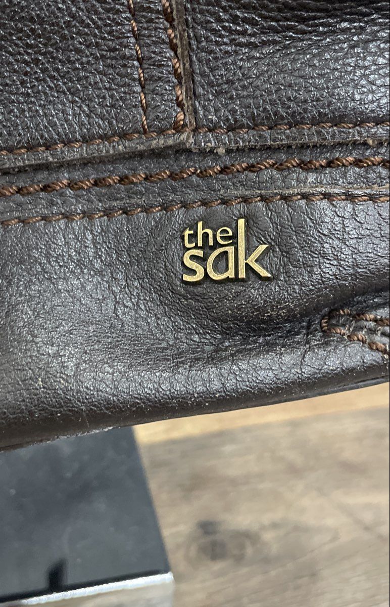 The Sak Dark Brown Pebbled Leather Shoulder Bag and Wallet Lot of 2 Pieces