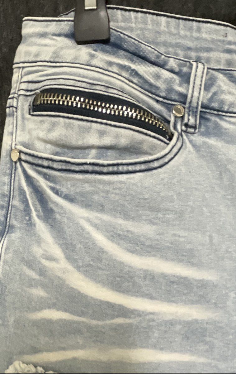 Rockstar Original Men's Tyrell Stacked Flare Jeans Light Blue Acid Wash Sz 32