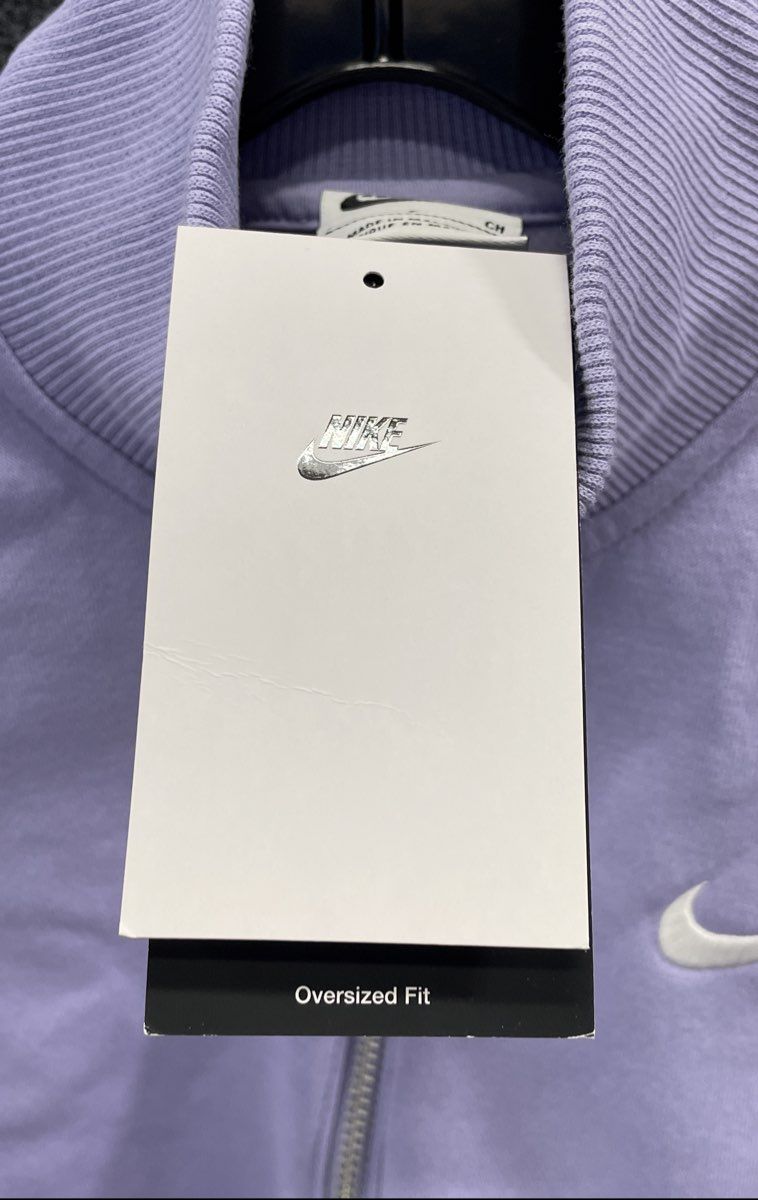 Nike Women's Purple Phoenix Fleece Oversized 1/4 Zip Crop Sweatshirt NWT Sz S