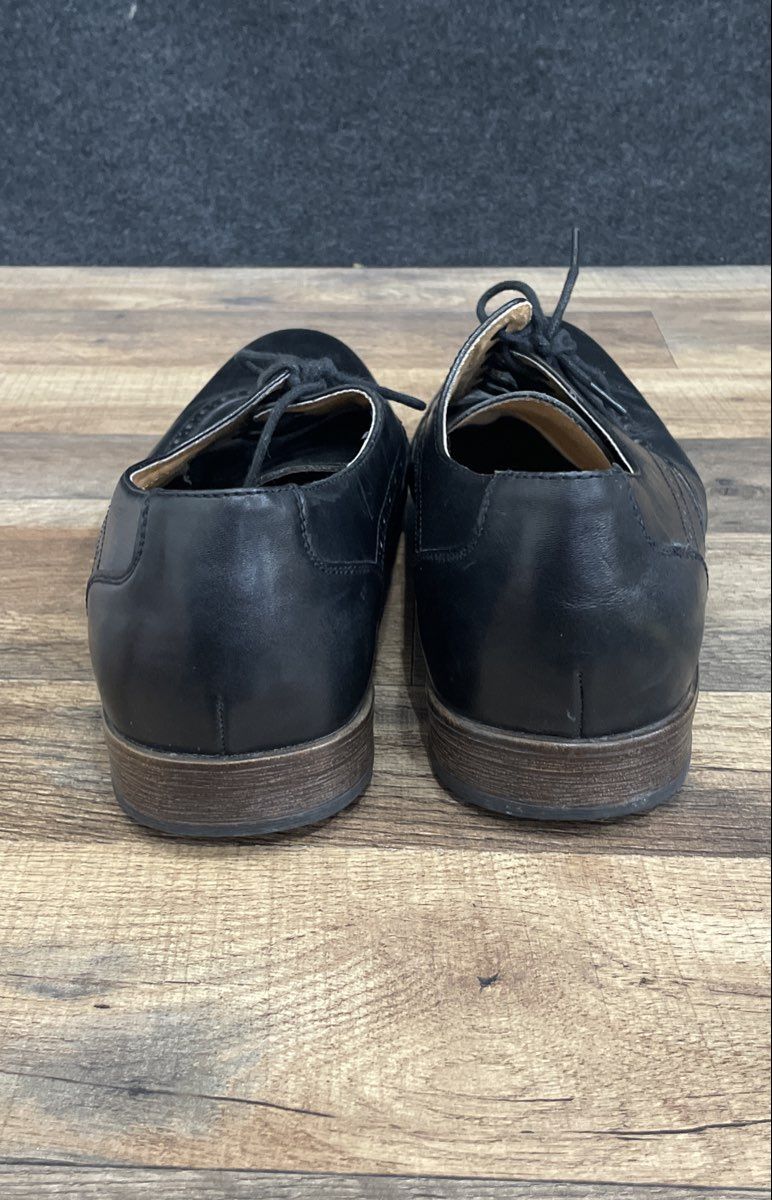 Clarks Black Leather Wingtip Brogue Oxford Dress Shoes Men's Size 12