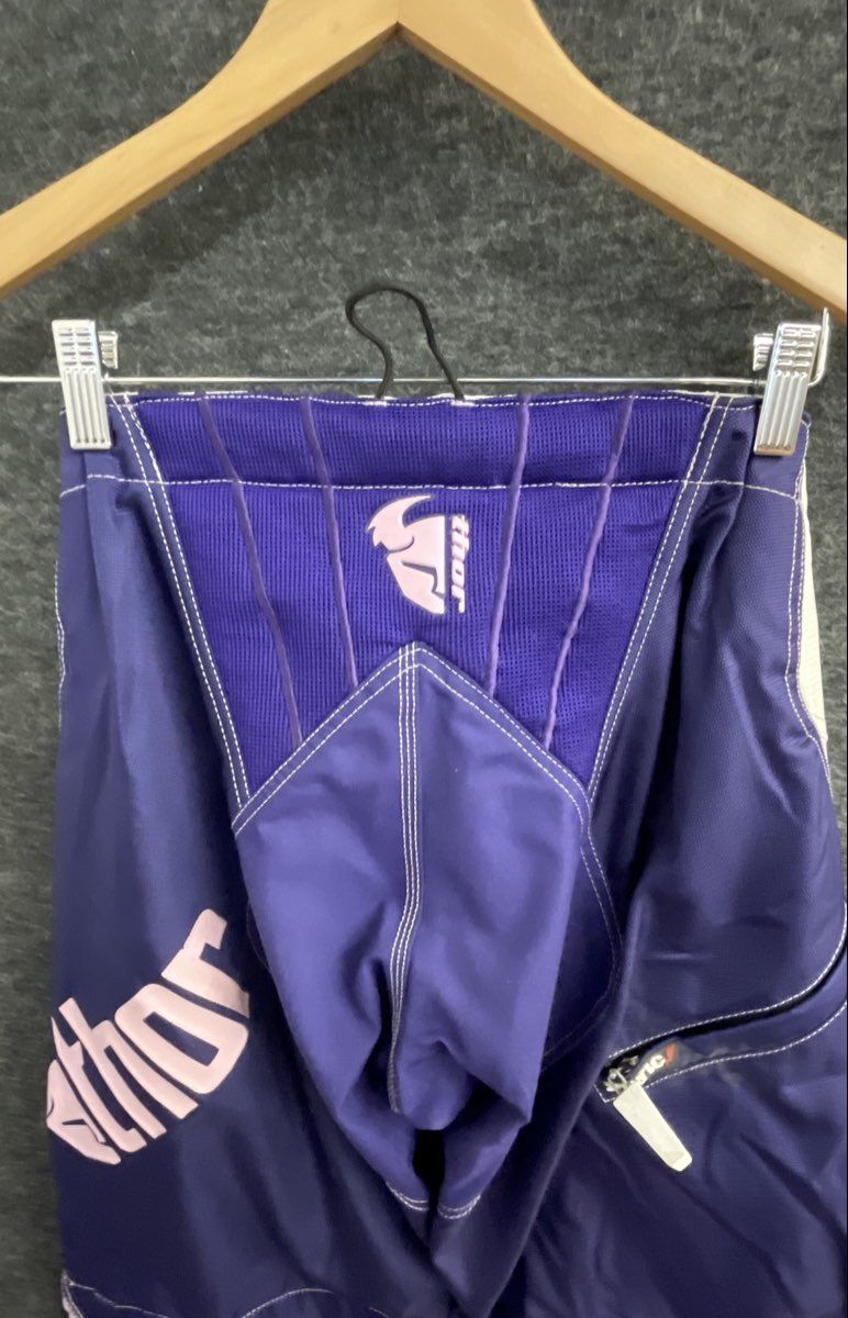Thor Women's Static Motocross Racing Pants Purple Pink White Vintage Y2K Sz 5/6