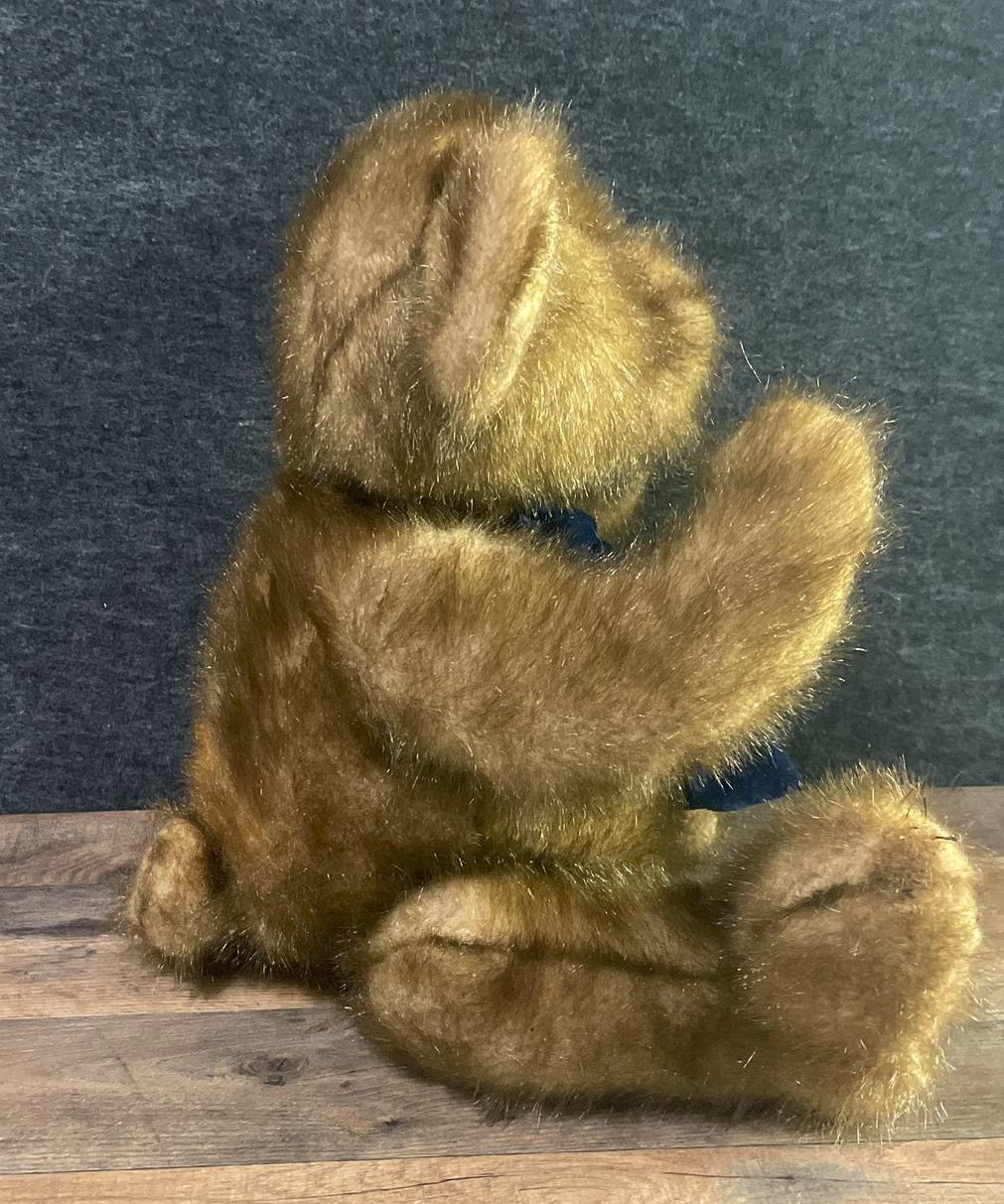 2002 Dan Dee 100th Anniversary Teddy Bear Plush Collector Blue Velvet Paws