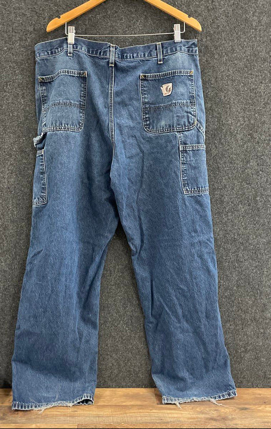 Vintage Carhartt Men's Blue B13 HDK Loose Dungaree Work Carpenter Jeans Sz 40x32