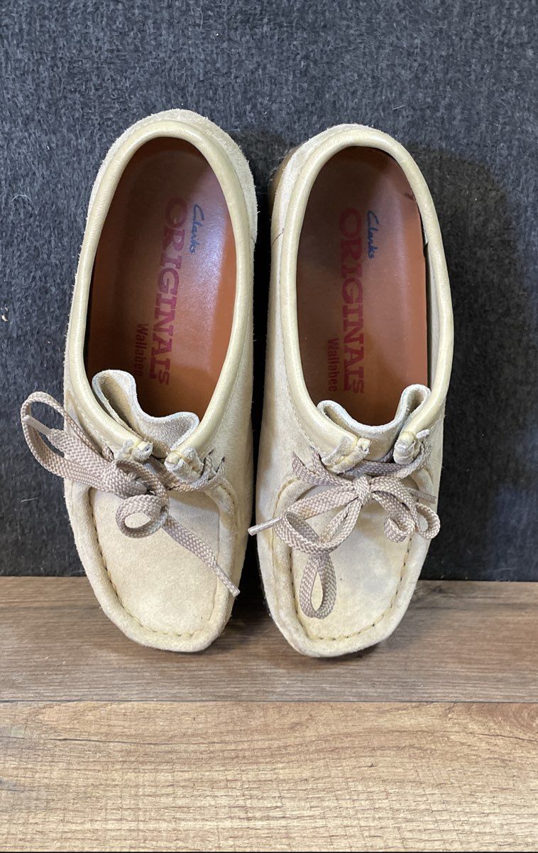 Clarks Originals Wallabee Tan Suede Moccasin Shoes Women's Size 5.5M