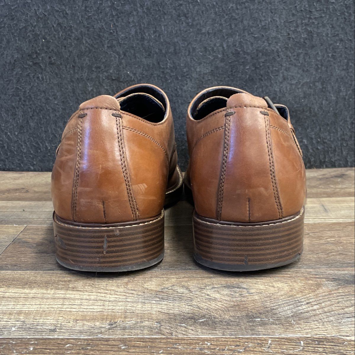 Cole Haan Tan Leather Single Monk Strap Dress Shoes Men's Size 12