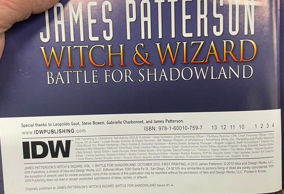 James Patterson Witch & Wizard Lot of 3 - Novel, Manga, & Graphic Novel