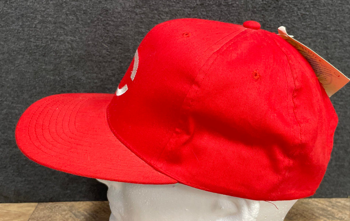 Vintage 90s Cincinnati Reds MLB Snapback Hat Green Underbrim Buffalo Cap NWT