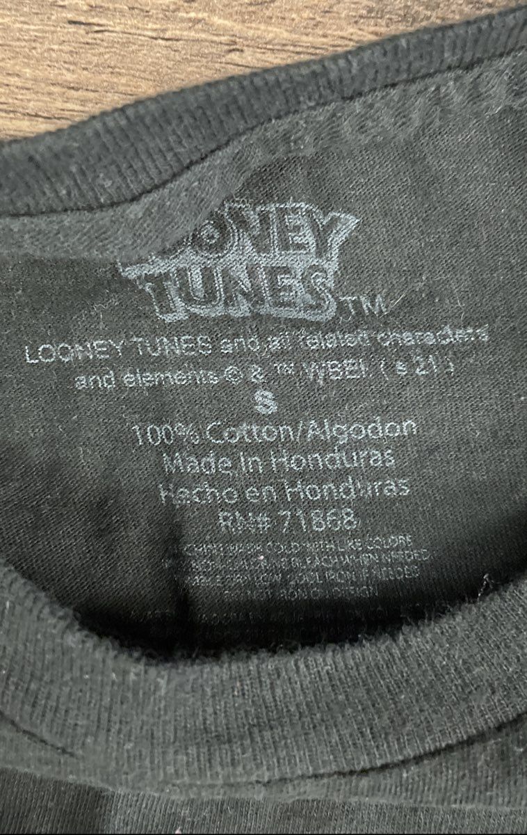 Looney Tunes T-Shirts Lot of 3 Black Tune Squad Bugs Bunny Taz Sylvester Sz S