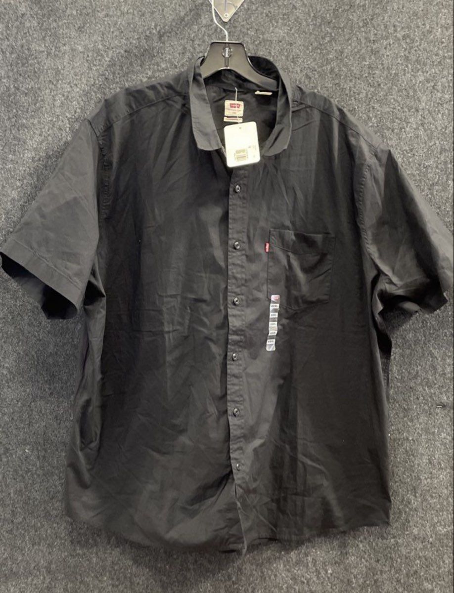 Levi's Men's Black Short Sleeve Button Up Shirt Standard Fit NWT Sz 3XL