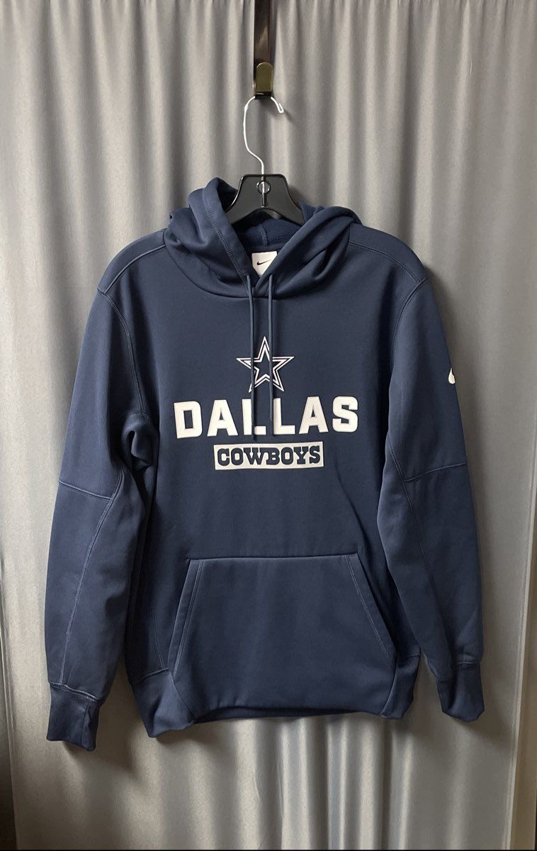 Nike Men's Dallas Cowboys Pullover Hoodie Navy Blue Logo Sz S