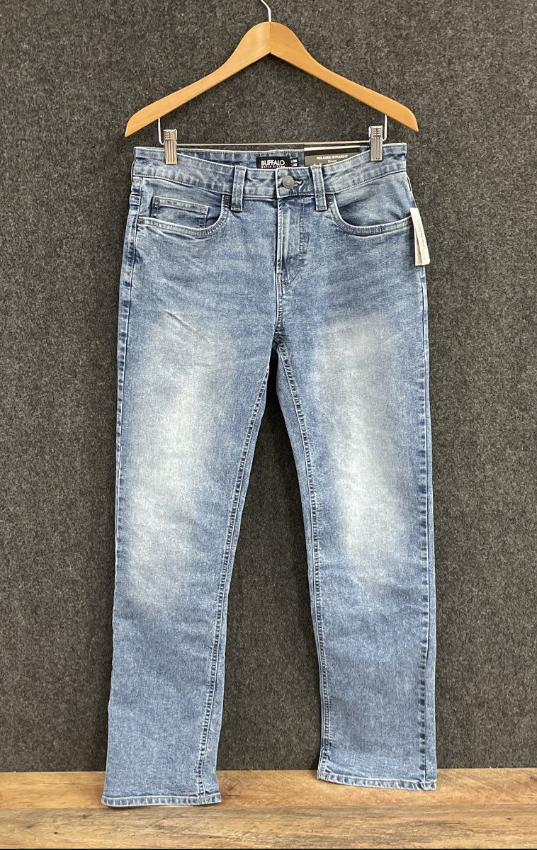 Buffalo David Bitton Men's Driven Relaxed Straight Jeans Blasted NWT Sz 30x32