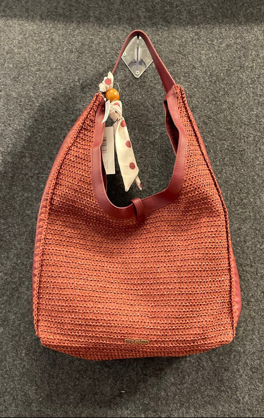 Steve Madden Rust Red BVIVV Woven Hobo Shoulder Bag NWT