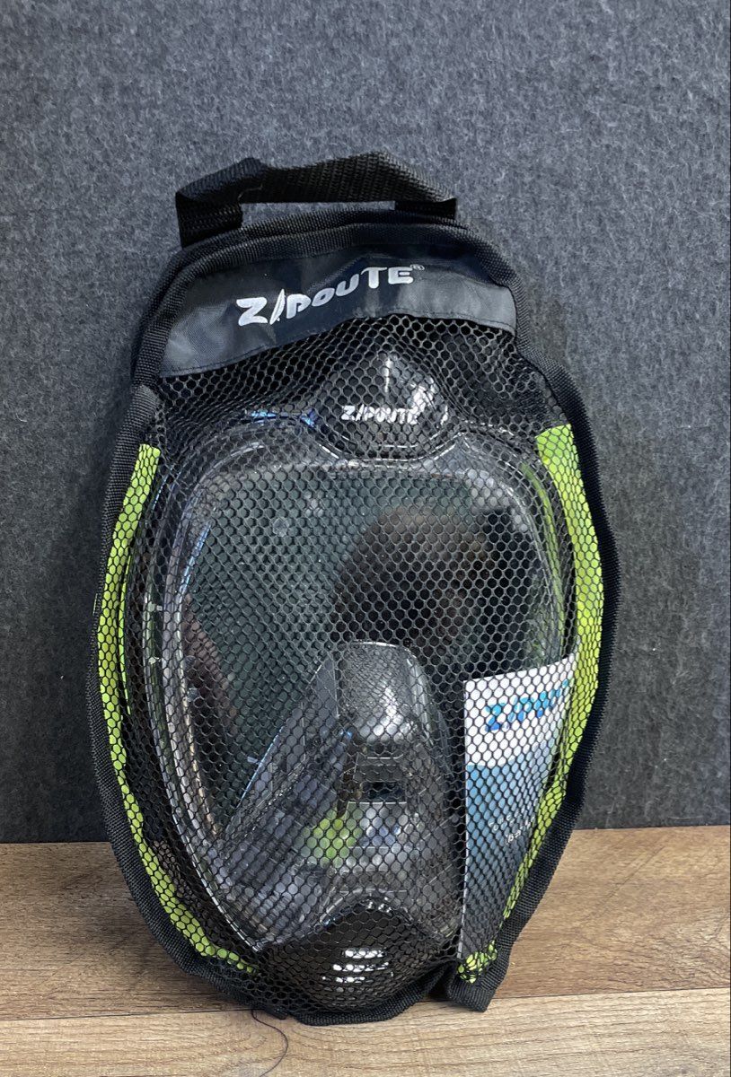 Z Poute Full Face Snorkel Mask 180° View Anti-Fog w/ Mesh Bag & Manual