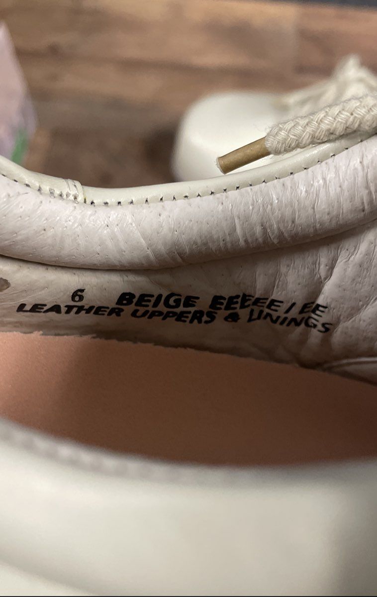 Mt. Emey Beige Leather Therapeutic Comfort Walking Shoes Size 6 EEEEE DS