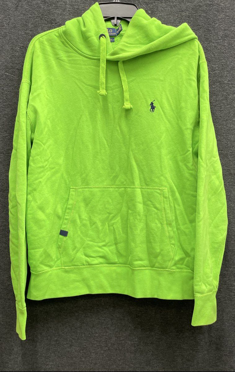 Polo Ralph Lauren Men's Performance Fleece Pullover Hoodie Lime Green Size M