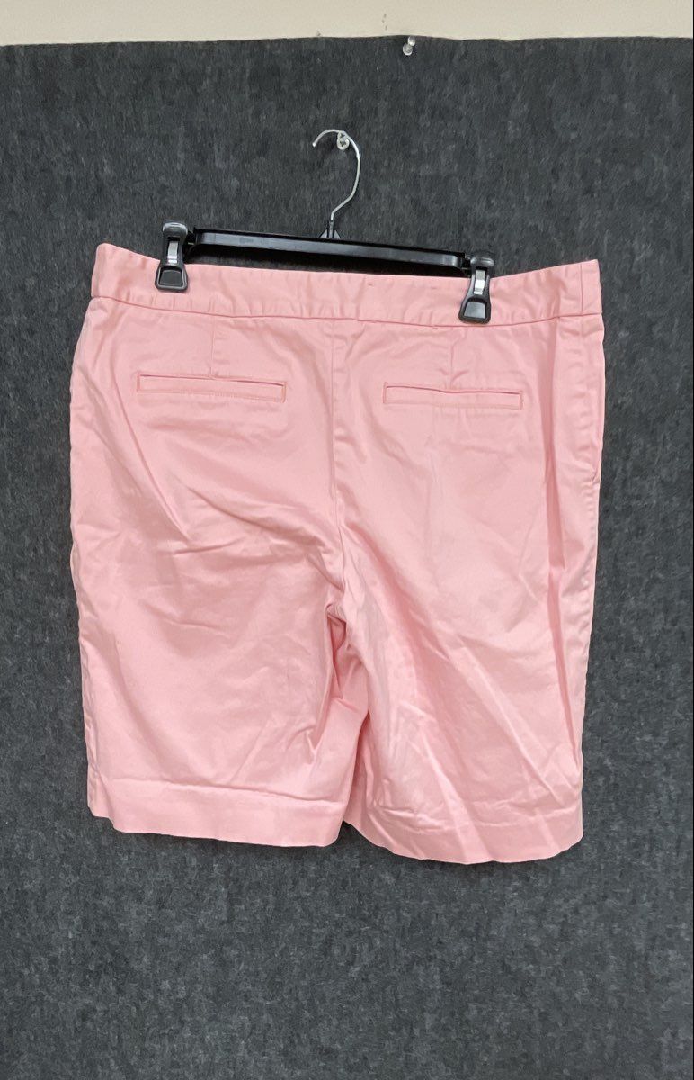 Liz Claiborne Women's Jackie Shorts Pink Chino Bermuda Size 14