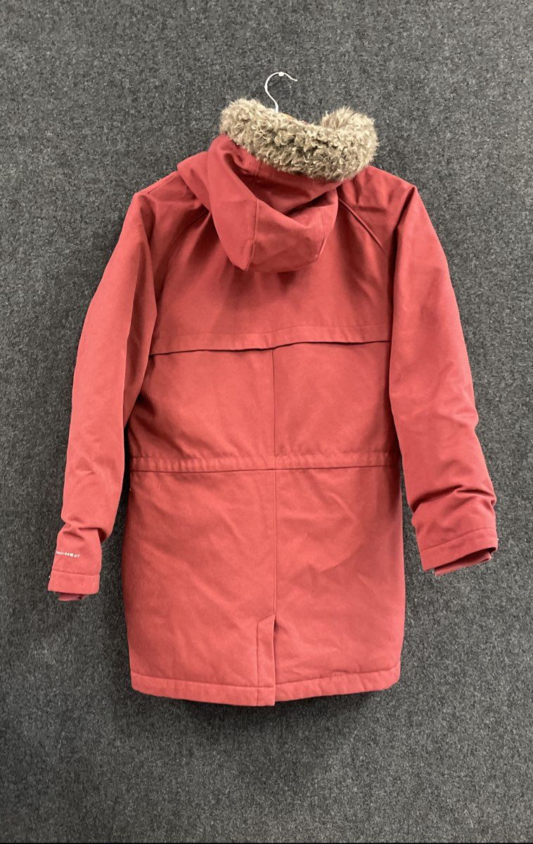 Columbia Girls Nordic Strider Parka Jacket Rose Omni-Heat Faux Fur Hood Sz XL