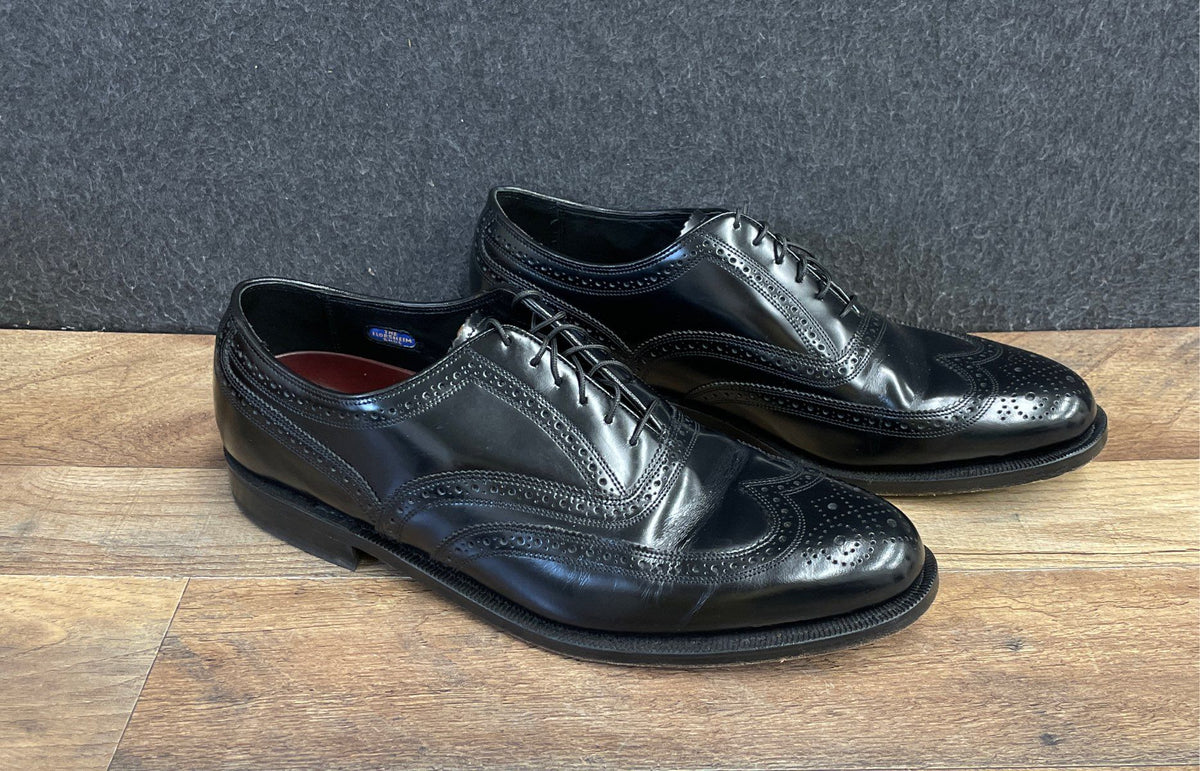 Florsheim Wingtip Oxford Black Leather Dress Shoes Men's Size 11 3E
