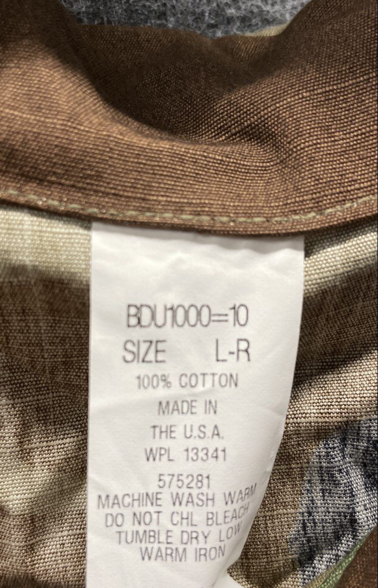 Lion Apparel Men's BDU Woodland Camo Station Work Jacket 100% Cotton USA Sz L-R