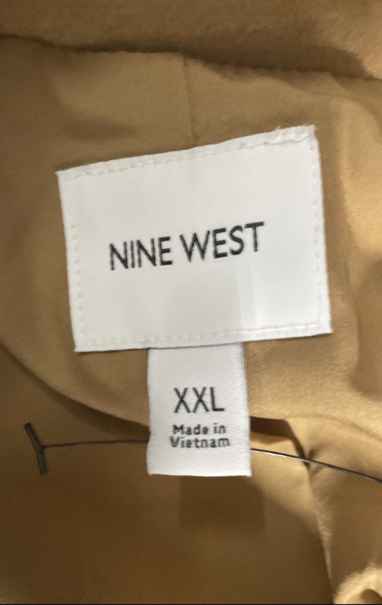 Nine West Women's Beige Full Zip Utility Shirt Jacket Coat Sz XXL