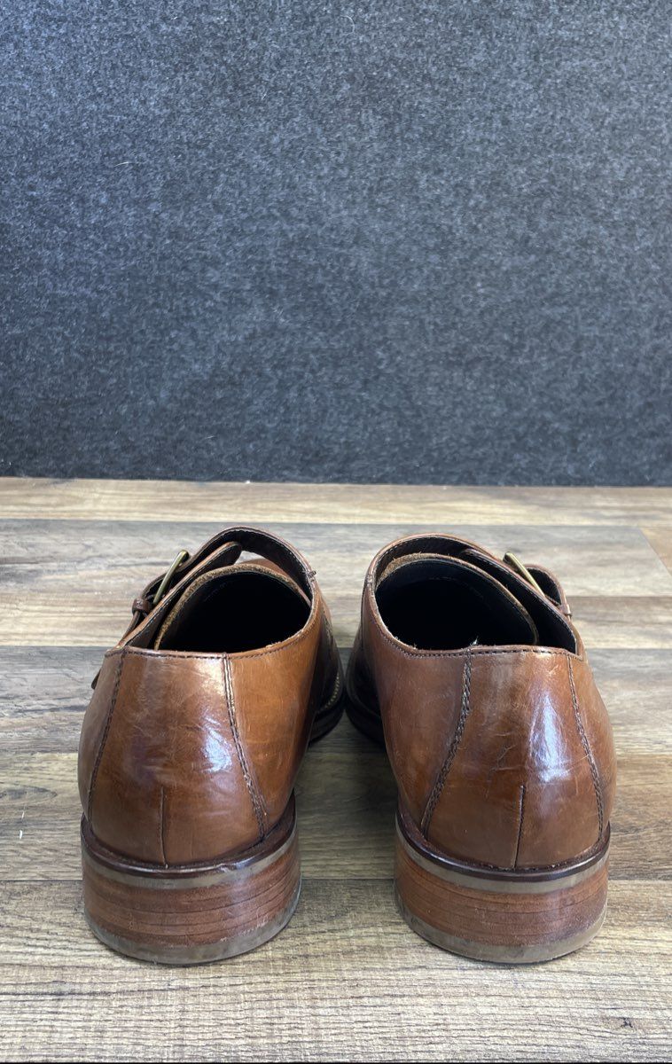 Cole Haan Williams Tan Leather Single Monk Strap Dress Shoes Size 9.5 M