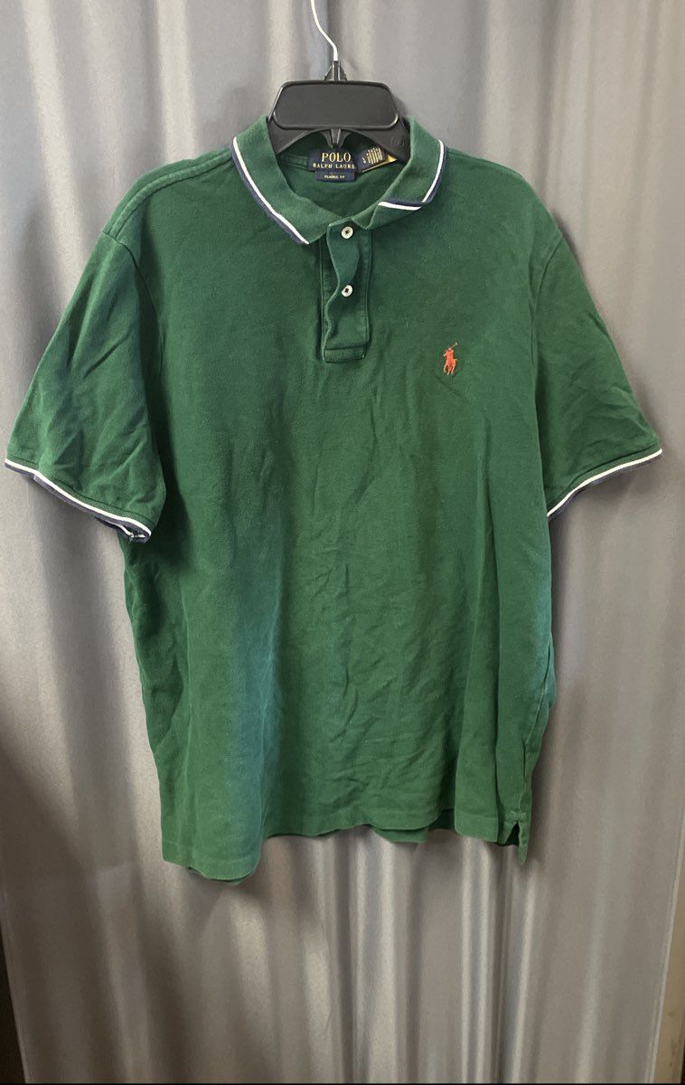 Polo Ralph Lauren Men's Green Classic Fit Short Sleeve Polo Shirt Sz L