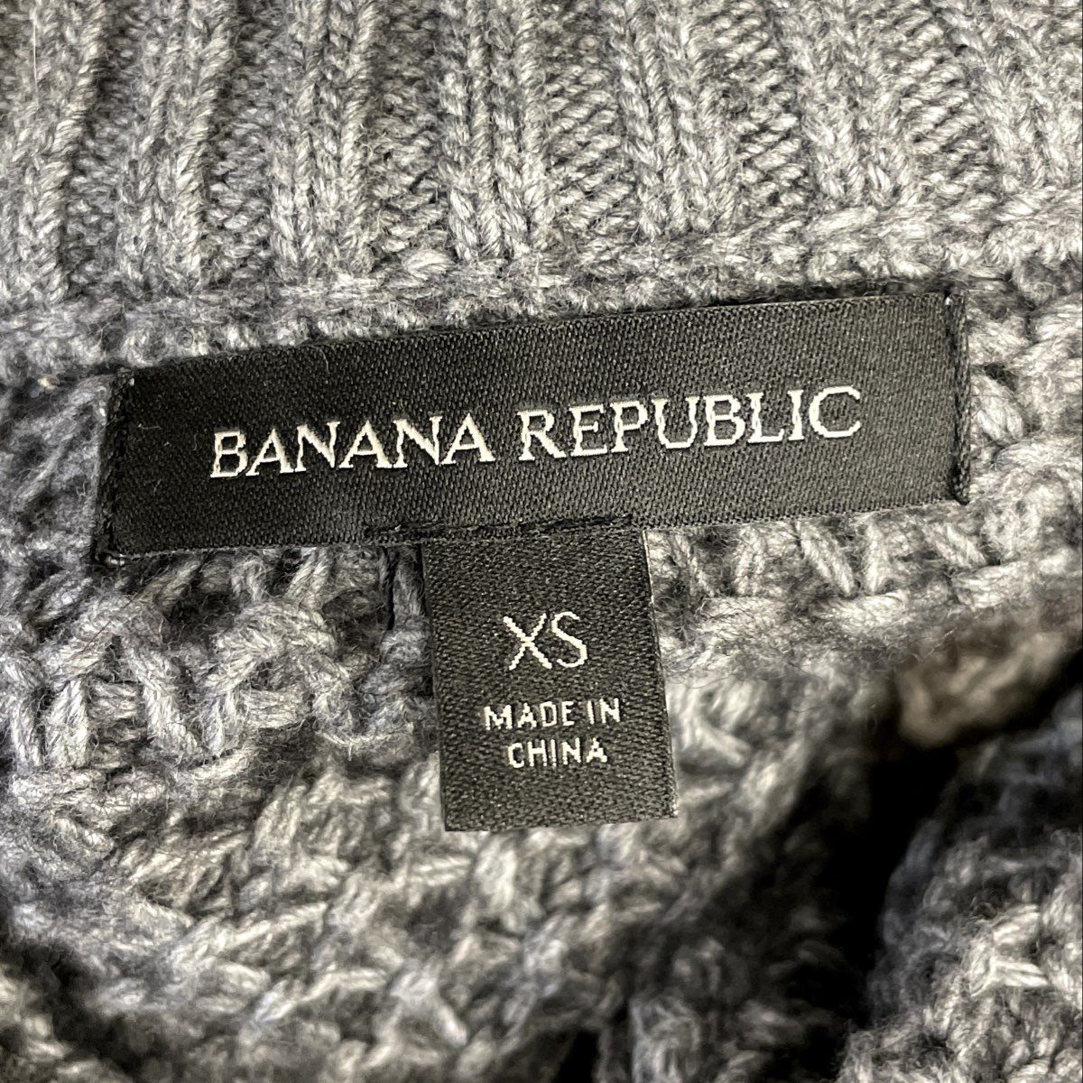 Banana Republic Men's Gray Ombre Wool Yak Blend Waffle Knit Sweater Sz XS
