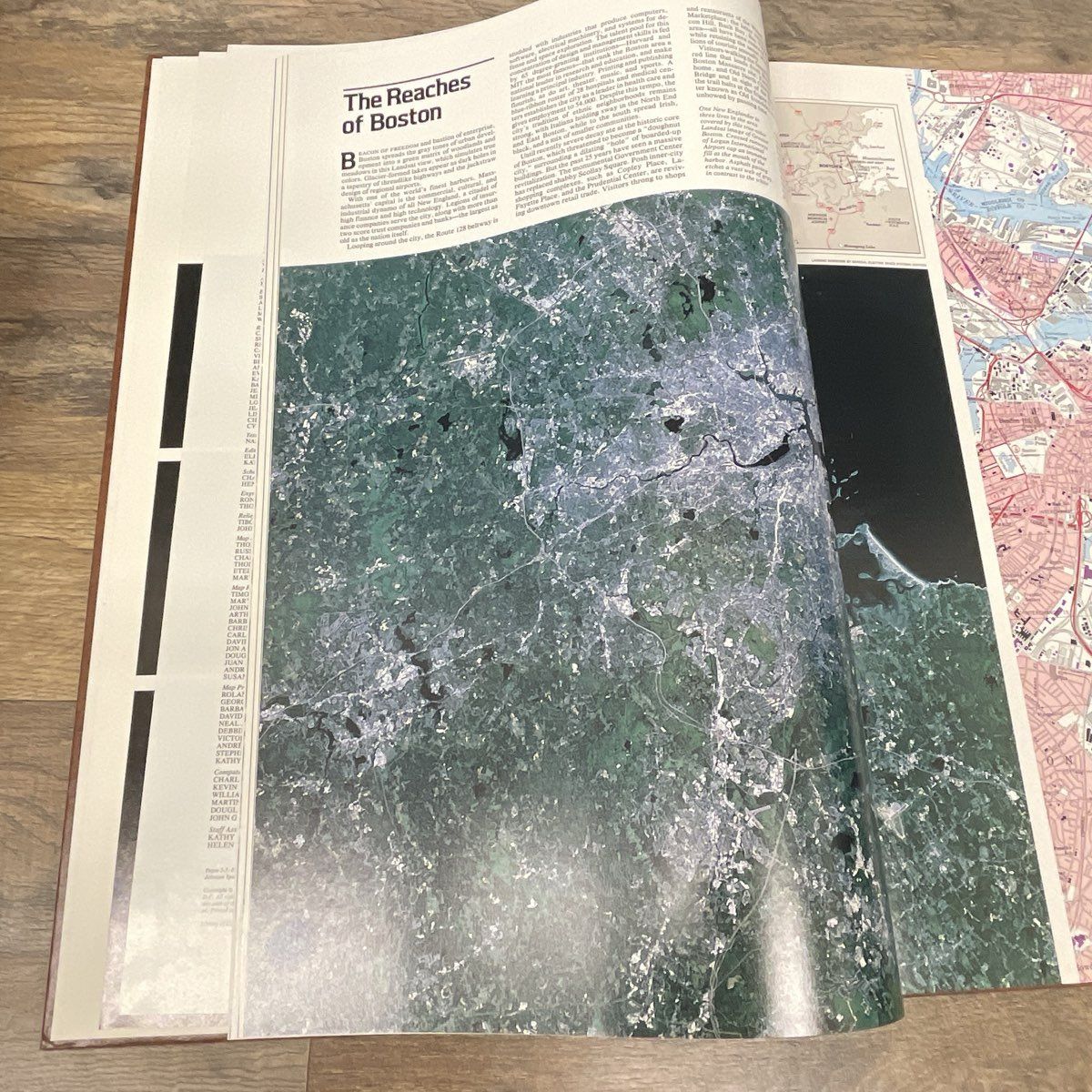 1985 National Geographic Atlas of North America Space Age Portrait Hardcover