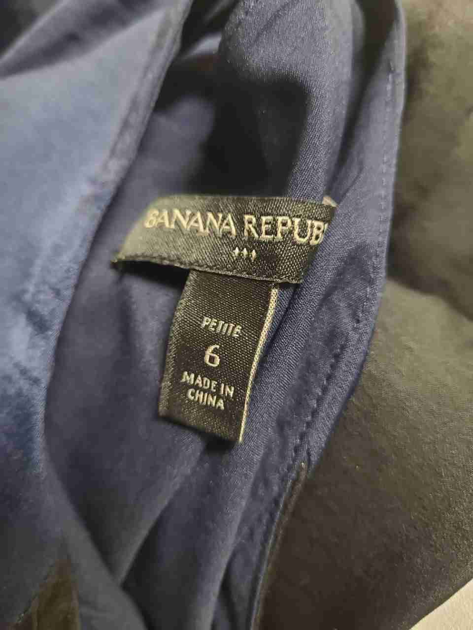 Banana Republic Women's Navy Blue Side Stripe Sleeveless Maxi Dress Sz 6P
