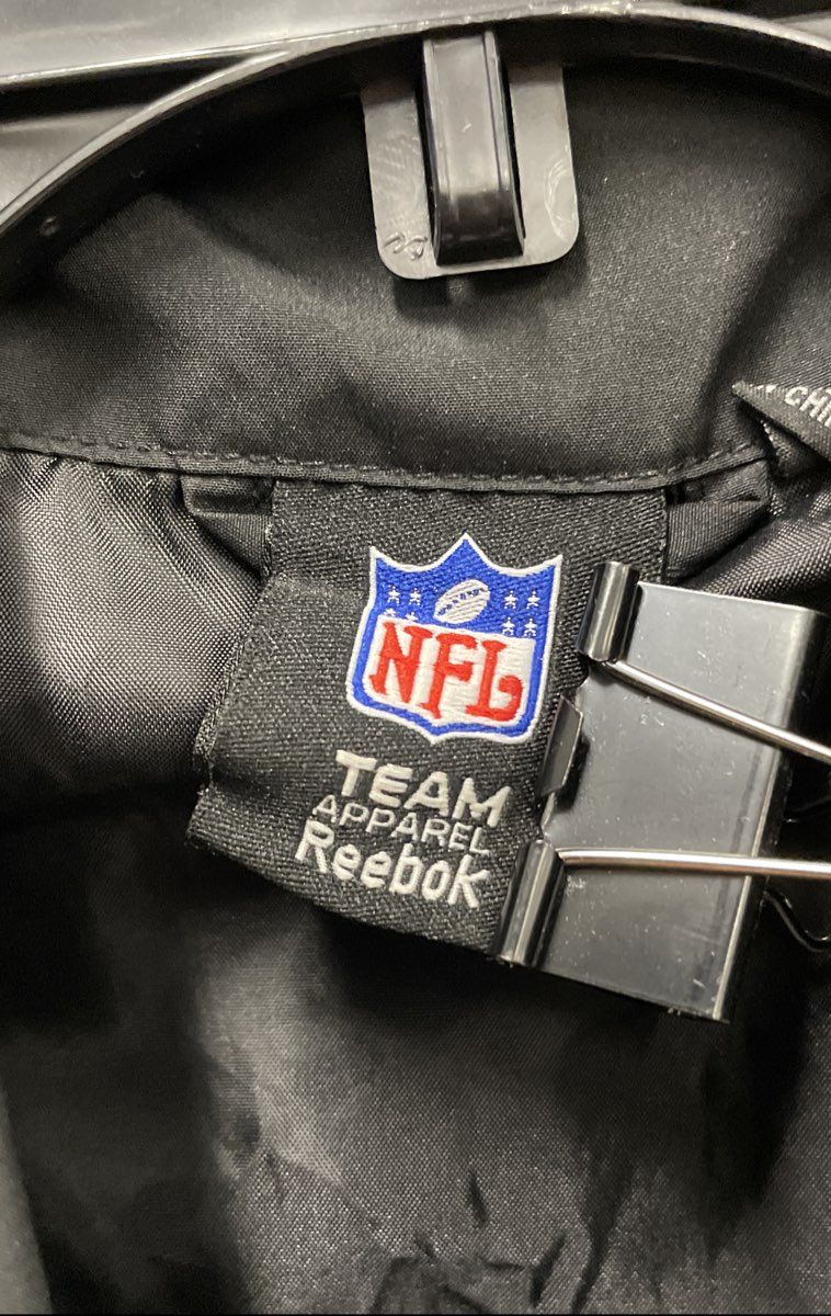 Vintage Y2K Reebok Men's Pittsburgh Steelers Full Zip Windbreaker Jacket Black