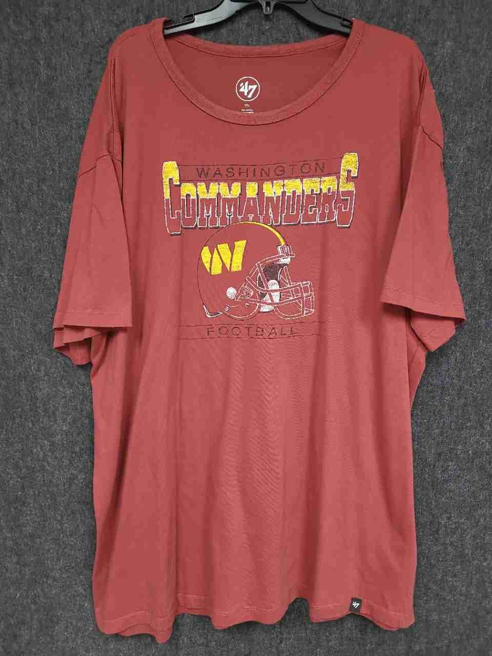 '47 Men's Washington Commanders NFL Burgundy Football T-Shirt Sz 3XL