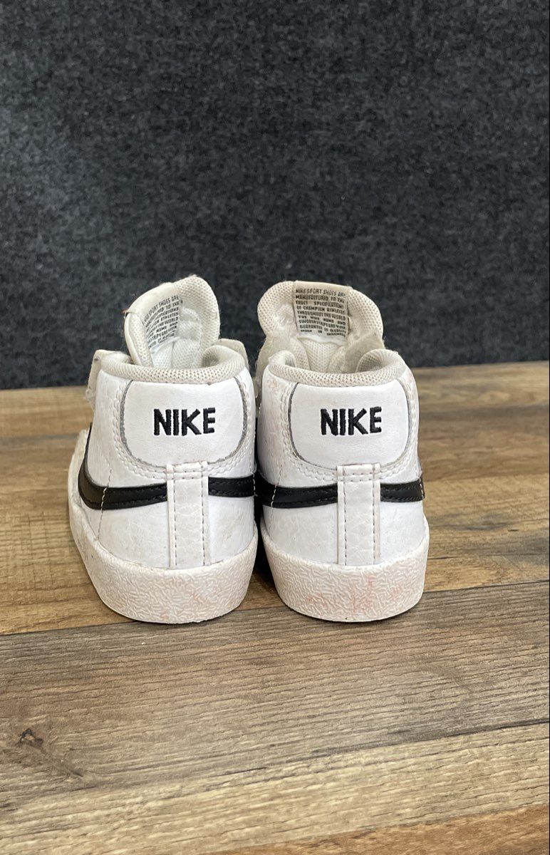 Nike Blazer Mid '77 White Black Toddler High Top Shoes Size 7C