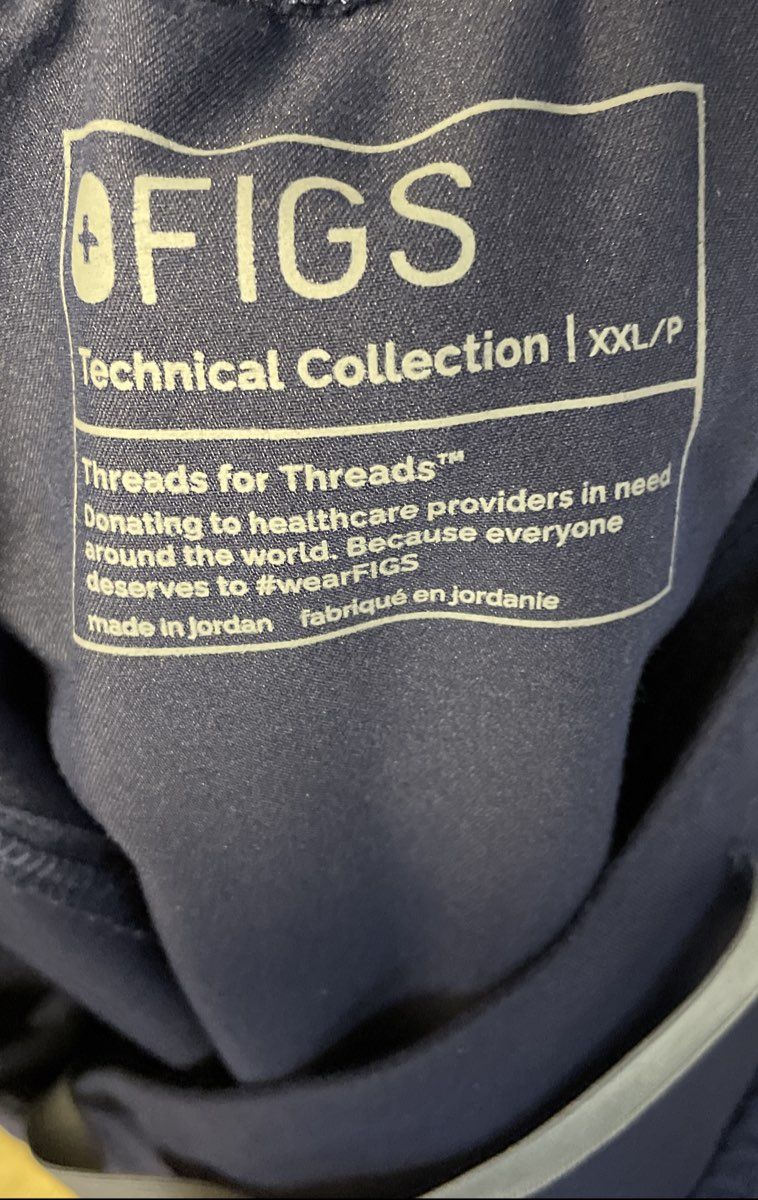 Figs Women's Navy Blue Yola High Waist Cargo Scrub Pants Sz XXL/P