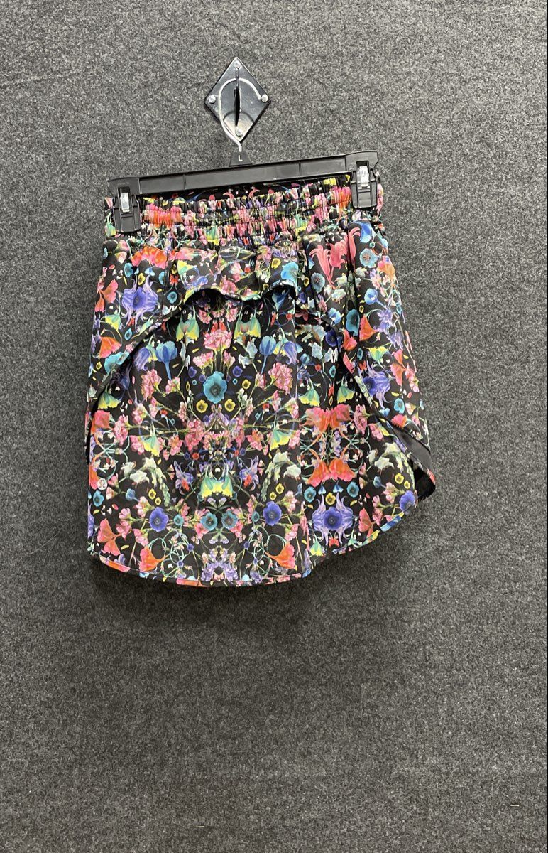 Lululemon Women's Tracker Skirt IV Multicolor Floral Athletic Running Sz 4