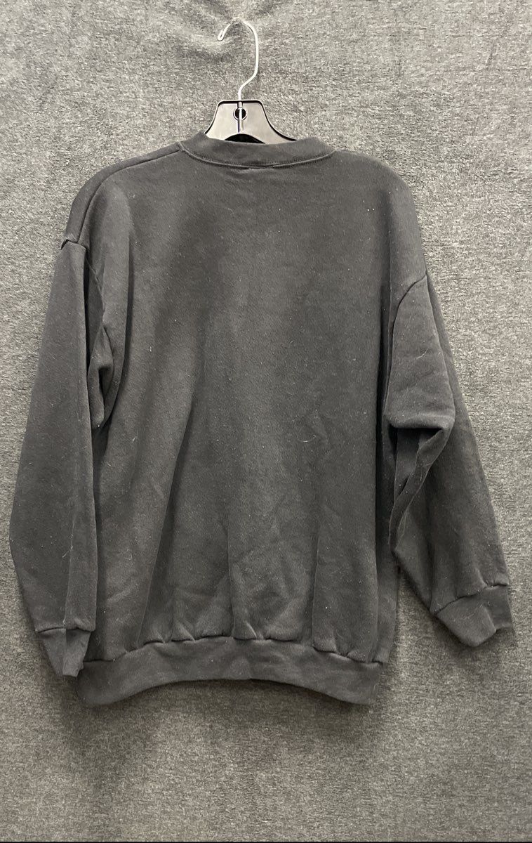 Vintage 90s Logo 7 Men's Black Whale Watch Gloucester MA Sweatshirt Size L