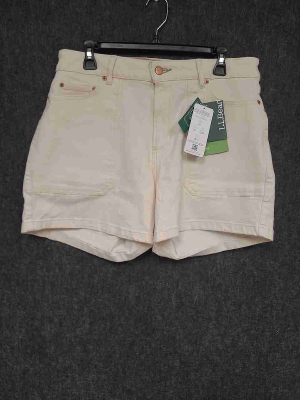 L.L. Bean Women's Natural Tencel Denim Favorite Fit Stretch Shorts NWT Sz 16