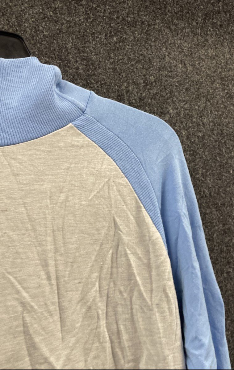 FootJoy Women's Color Block Hoodie Blue Grey Heather Funnel Neck Arsenal Sz M